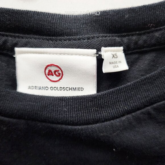 AG Adriano Goldschmied Sofi Lace Back Tee Black‎ XS Made in USA - Picture 4 of 9